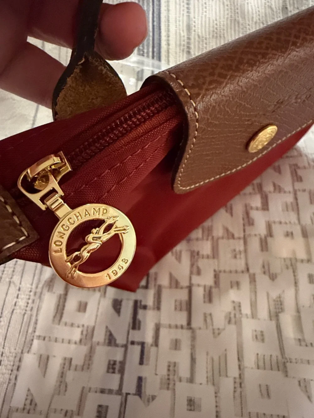 Longchamp le pliage nylon  cosmetic case with flap - Picture 2 of 7